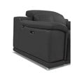 Titan Furnishings Genuine Italian Leather Power Reclining Sofa in Dark Gray