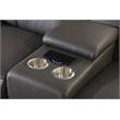 Titan Furnishings 6-Piece 1 Console 3-Power Reclining Leather Sectional in Gray