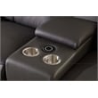 Titan Furnishings 6-Piece 1 Console 3-Power Reclining Leather Sectional in Gray
