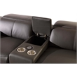 Titan Furnishings 6-Piece 1 Console 3-Power Reclining Leather Sectional in Gray
