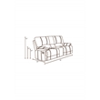 Titan Furnishings Transitional Faux Leather Sofa with Console Loveseat in Brown