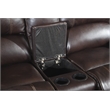 Titan Furnishings Transitional Faux Leather Sofa with Console Loveseat in Brown
