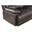 Titan Furnishings Transitional Faux Leather Sofa with Console Loveseat in Brown