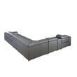 Titan Furnishings 8-Piece 2-Console 3-Power Reclining Leather Sectional in Gray