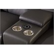 Titan Furnishings 8-Piece 2-Console 3-Power Reclining Leather Sectional in Gray