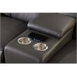 Titan Furnishings 8-Piece 2-Console 3-Power Reclining Leather Sectional in Gray