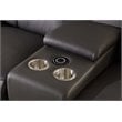 Titan Furnishings 8-Piece 2-Console 4-Power Reclining Leather Sectional in Gray