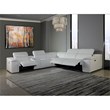 Titan Furnishings 6-Piece 1 Console 3-Power Reclining Leather Sectional in White