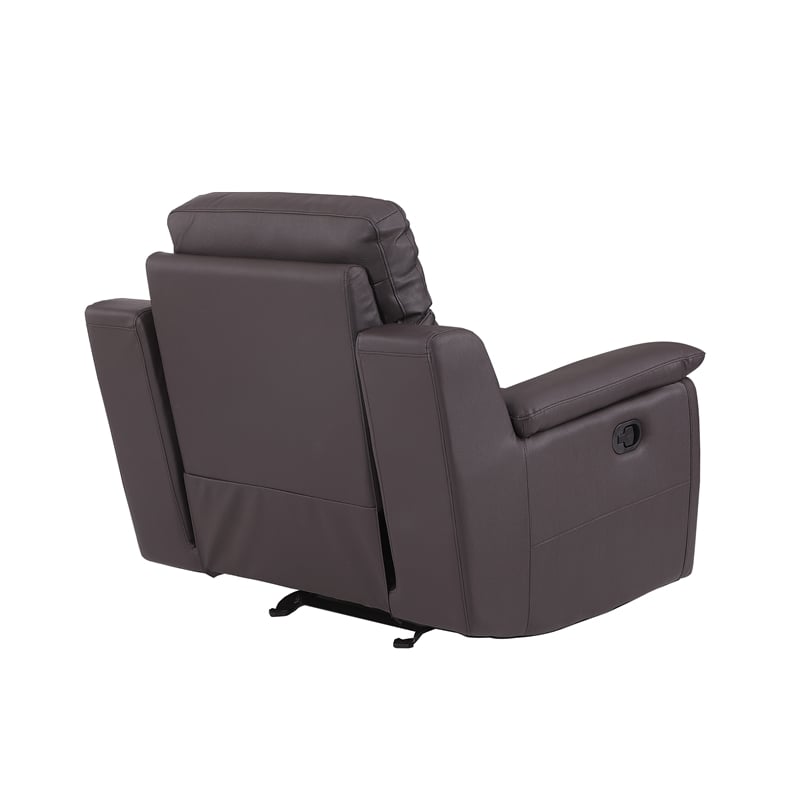 Titan Furnishings Modern Faux Leather Upholstered Sofa Set in Brown