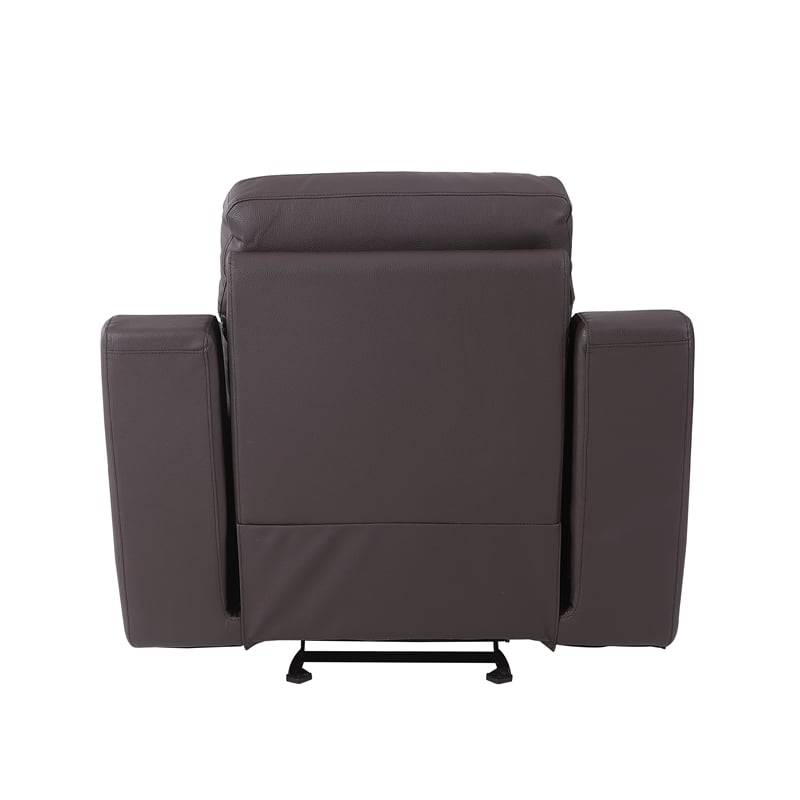 Titan Furnishings Modern Faux Leather Upholstered Sofa Set in Brown