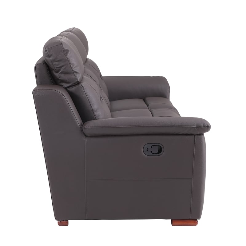 Titan Furnishings Modern Faux Leather Upholstered Sofa Set in Brown