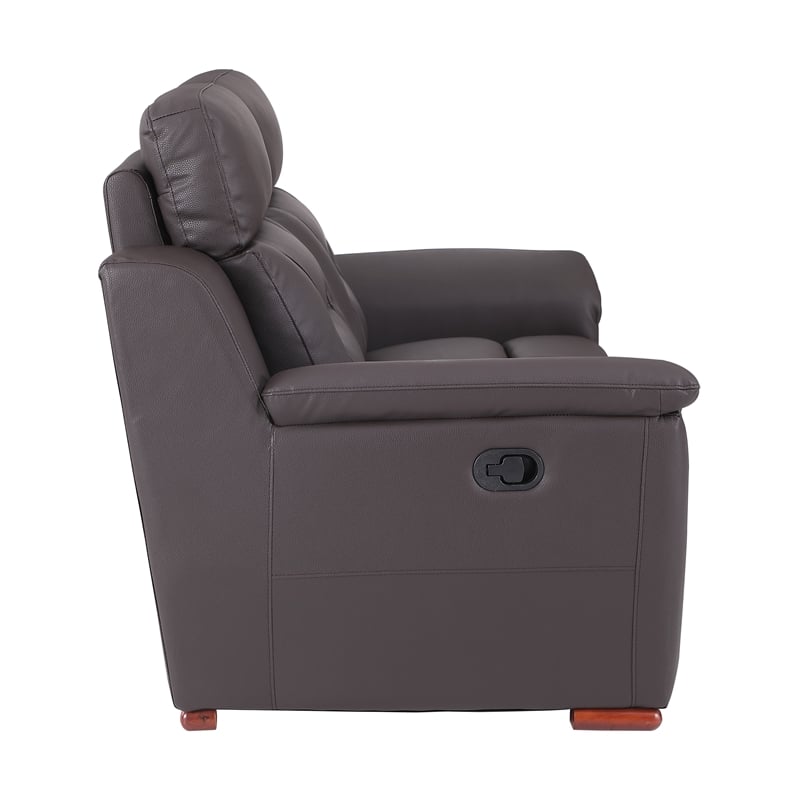 Titan Furnishings Modern Faux Leather Upholstered Sofa Set in Brown