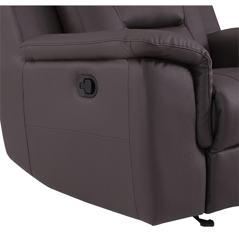 Titan Furnishings Modern Leather Upholstered Sofa & Loveseat Set in Brown