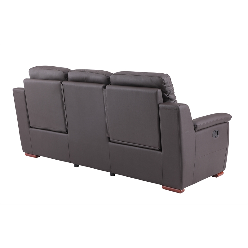 Titan Furnishings Modern Leather Upholstered Sofa & Loveseat Set in Brown