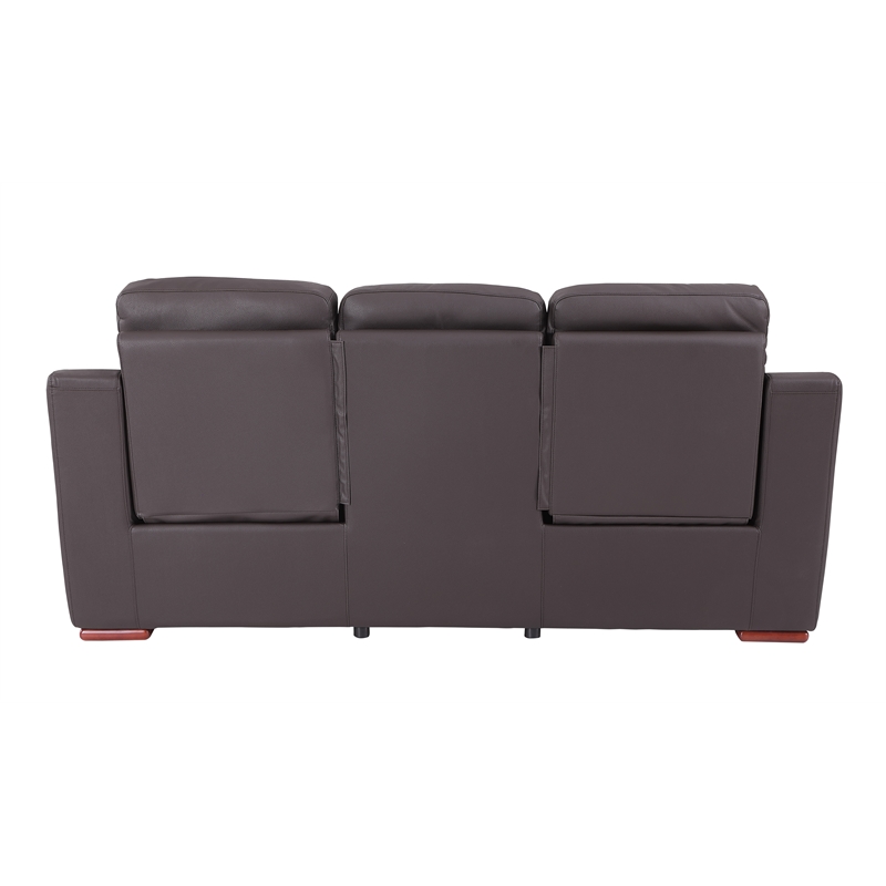 Titan Furnishings Modern Leather Upholstered Sofa & Loveseat Set in Brown