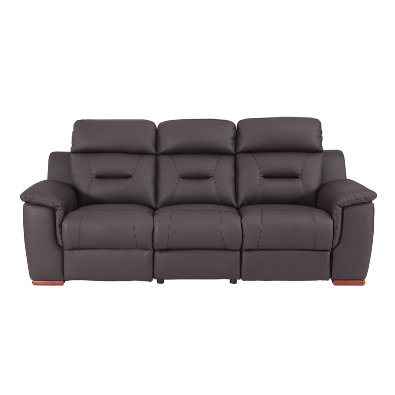 Titan Furnishings Modern Leather Upholstered Sofa & Loveseat Set in Brown