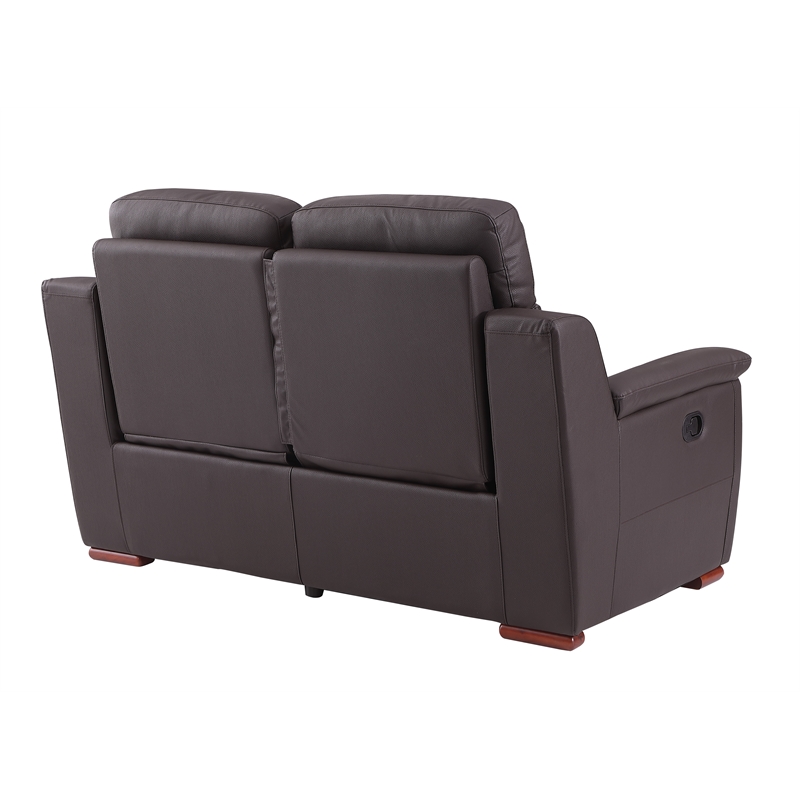 Titan Furnishings Modern Leather Upholstered Sofa & Loveseat Set in Brown