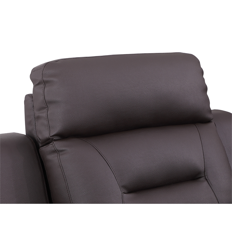 Titan Furnishings Modern Faux Leather Upholstered Chair in Brown