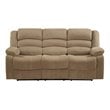 Titan Furnishings Transitional Microfiber Fabric Upholstered Sofa in Beige