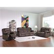 Titan Furnishings Microfiber Fabric Upholstered Sofa Set in Brown