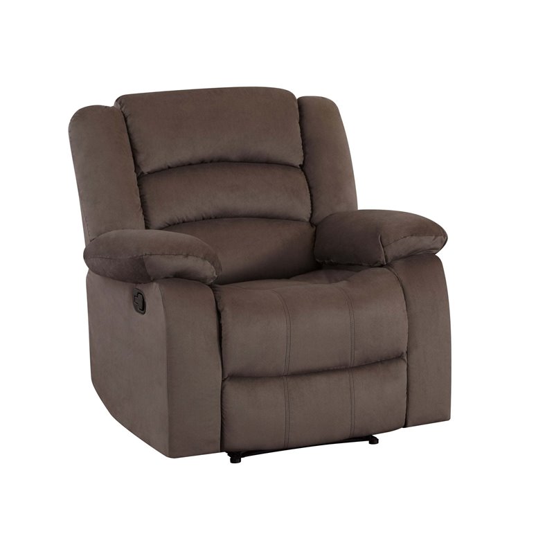 Titan Furnishings Microfiber Fabric Upholstered Sofa Set in Brown