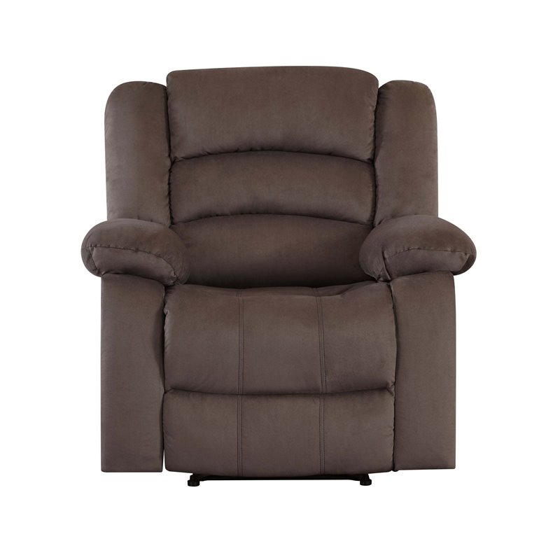 Titan Furnishings Microfiber Fabric Upholstered Sofa Set in Brown