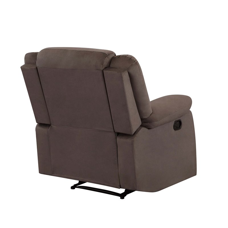 Titan Furnishings Microfiber Fabric Upholstered Sofa Set in Brown