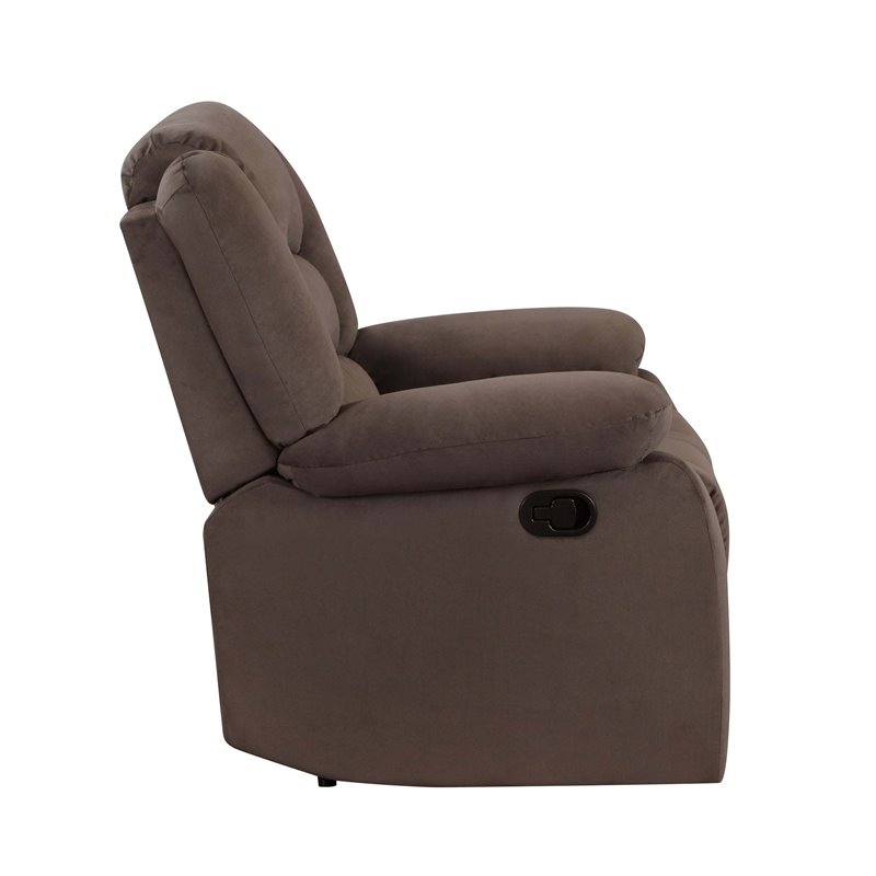 Titan Furnishings Microfiber Fabric Upholstered Sofa Set in Brown