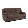 Titan Furnishings Microfiber Fabric Upholstered Sofa Set in Brown