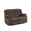 Titan Furnishings Microfiber Fabric Upholstered Sofa Set in Brown