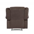 Titan Furnishings Transitional Microfiber Fabric Recliner Chair in Brown