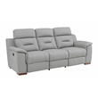 Titan Furnishings Modern Faux Leather Upholstered Sofa Set in Gray