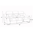 Titan Furnishings Modern Faux Leather Upholstered Sofa Set in Gray