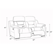 Titan Furnishings Modern Faux Leather Upholstered Sofa Set in Gray
