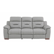 Titan Furnishings Modern Faux Leather Upholstered Sofa Set in Gray