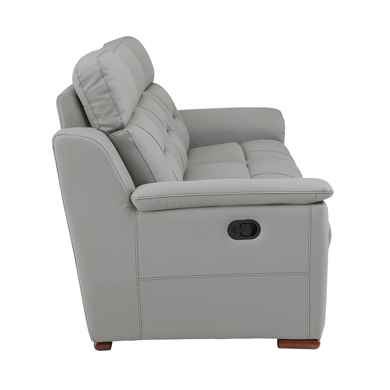 Titan Furnishings Modern Faux Leather Upholstered Sofa Set in Gray