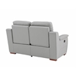 Titan Furnishings Modern Faux Leather Upholstered Sofa Set in Gray