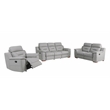 Titan Furnishings Modern Faux Leather Upholstered Sofa Set in Gray