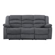 Titan Furnishings Microfiber Fabric Upholstered Sofa Set in Gray