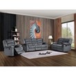 Titan Furnishings Microfiber Fabric Upholstered Sofa Set in Gray