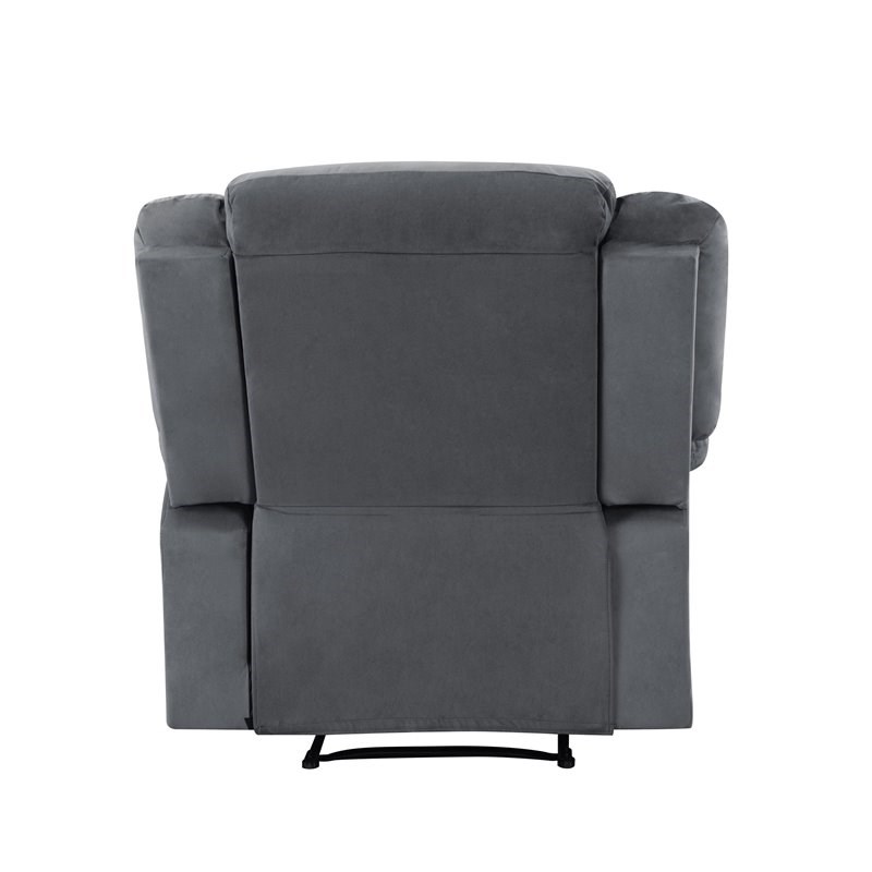 Titan Furnishings Microfiber Fabric Upholstered Sofa Set in Gray