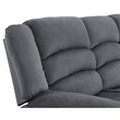 Titan Furnishings Microfiber Fabric Upholstered Sofa Set in Gray