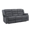 Titan Furnishings Microfiber Fabric Upholstered Sofa Set in Gray