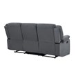 Titan Furnishings Microfiber Fabric Upholstered Sofa Set in Gray