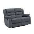 Titan Furnishings Microfiber Fabric Upholstered Sofa Set in Gray