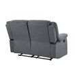 Titan Furnishings Microfiber Fabric Upholstered Sofa Set in Gray