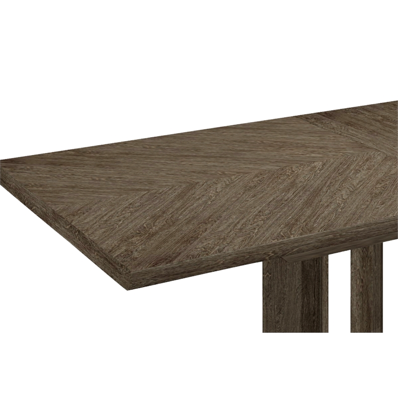 Titan Furnishings Modern Lacquer Wood Dining Table in High Gloss Gray