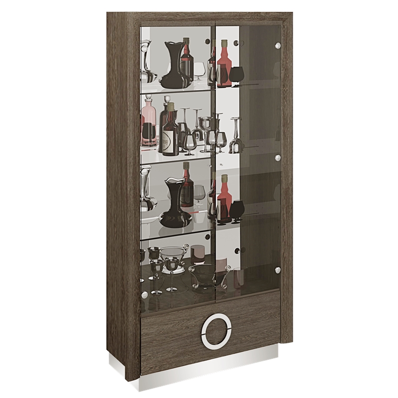 Titan Furnishings Modern Lacquer Wood Dining Table in High Gloss Gray