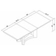 Titan Furnishings Modern Lacquer Wood Dining Table in High Gloss Gray
