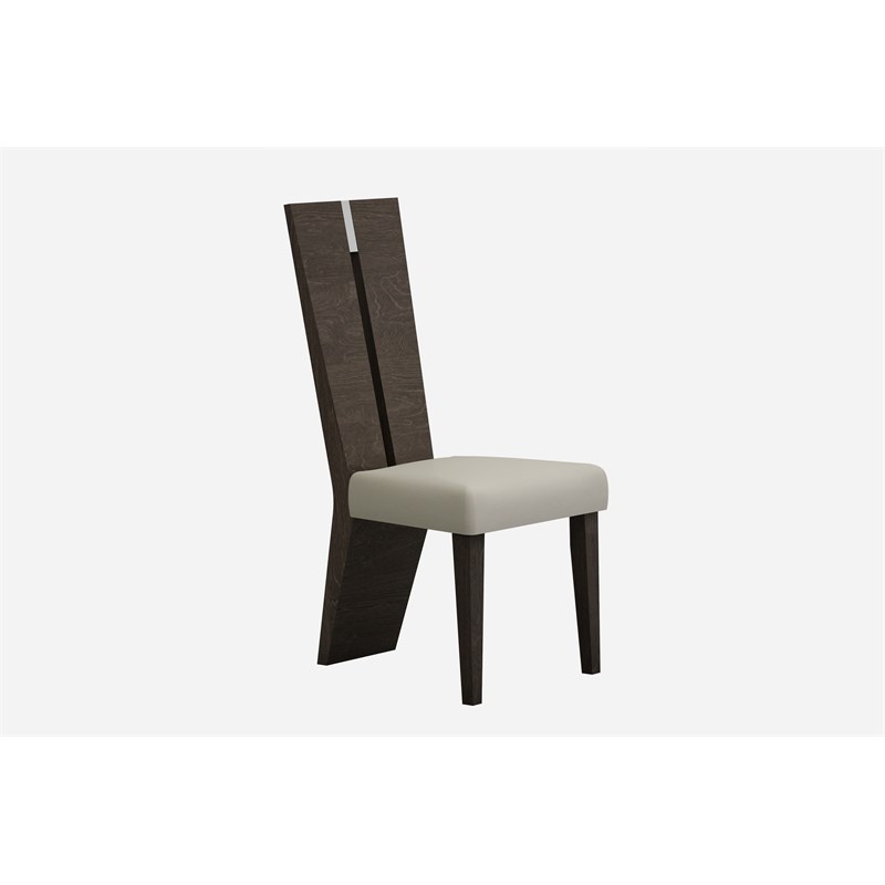 Titan Furnishings Lacquer Wood Dining Table and 6-Chair Set in Gray